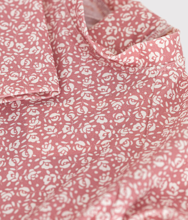 Zwemshirt met uv-bescherming voor baby's roze/wit
