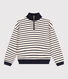 Sweatshirt van geruwde fleece met schipperskraag voor dames