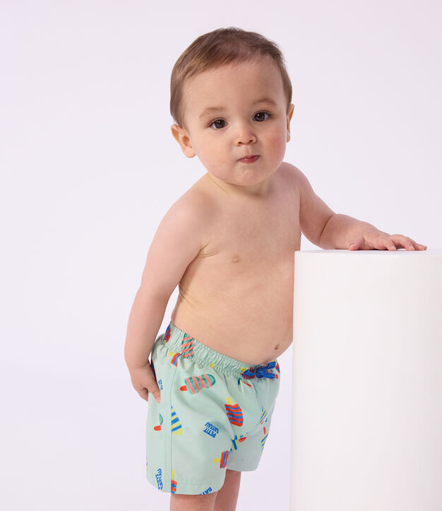 Short de bain b&eacute;b&eacute;, imprim&eacute; glaces bleu/multicouleur