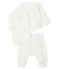 Ensemble 3 pièces bébé mixte en tubique blanc MARSHMALLOW/blanc MULTICO