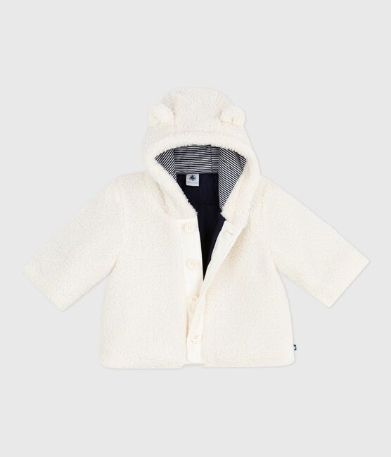 Babyjasje kap, gewatteerd in sherpa ecru MILK