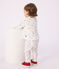 Legging b&eacute;b&eacute; en coton, imprim&eacute; fleurs blanc MARSHMALLOW/blanc MULTICO