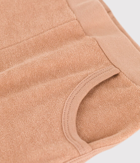 Meisjesshort van badstof beige VINTAGE