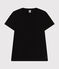 Tee-shirt LE DROIT col V en coton Femme noir BLACK