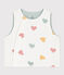 Gilet sans manche bébé coeurs reversible en coton blanc MARSHMALLOW/blanc MULTICO