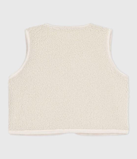 Gilet bébé en popeline de coton et sherpa sans manche imprimé MILK/ MULTICO