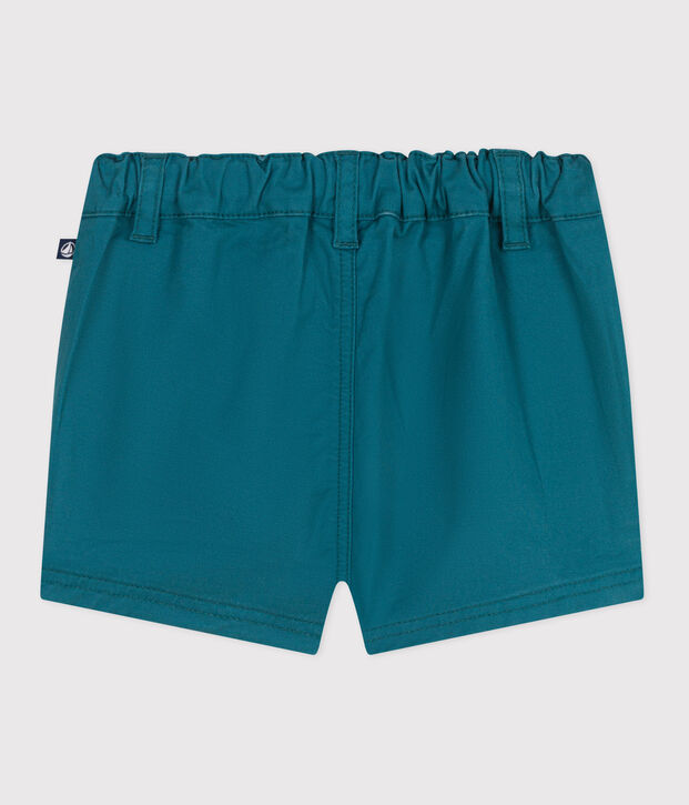 Babyshort van effen keperstof groen