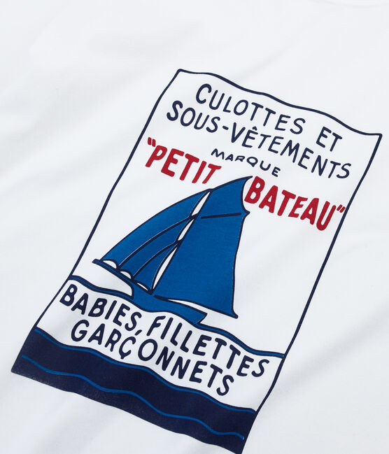 T-shirt met korte mouwen en gemengd motief. wit ECUME
