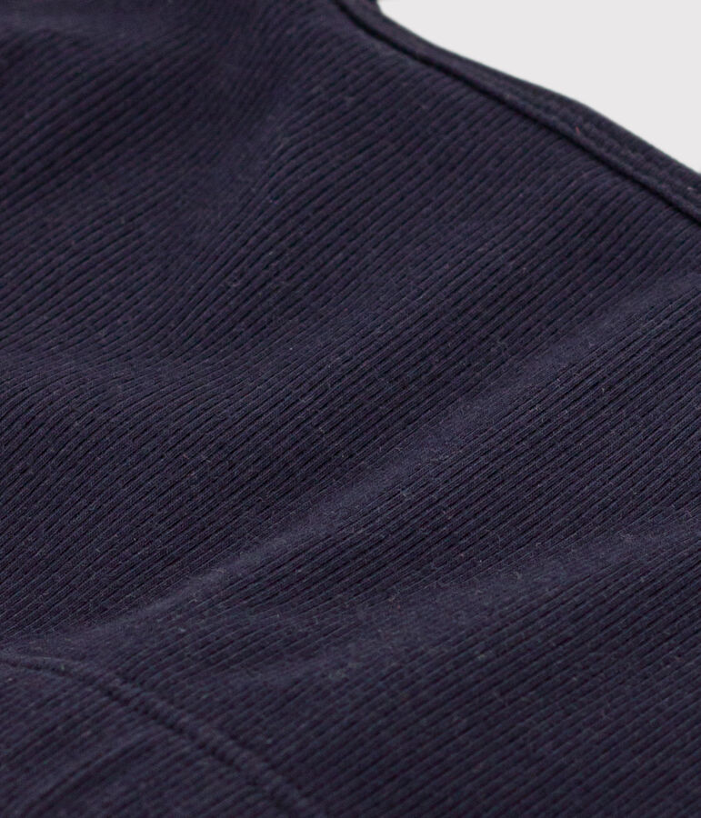 Brassi&egrave;re unie en coton et &eacute;lasthanne femme bleu