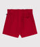 Effen fluwelen babyshort rood TERKUIT