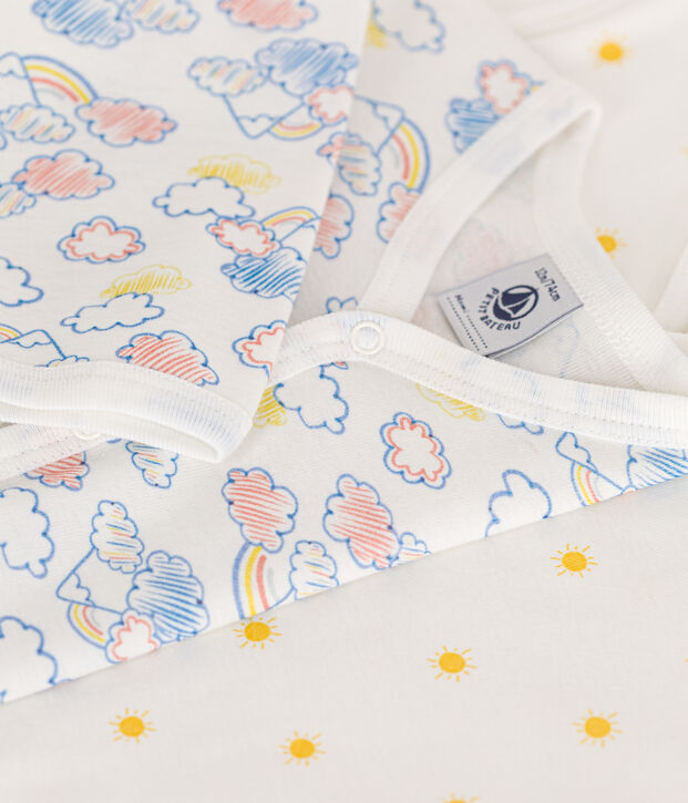 Setje met 2 katoenen babypyjama's multicouleur