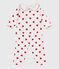 Pyjama 2 pièces bébé imprimé cœurs blanc MARSHMALLOW/rouge TERKUIT