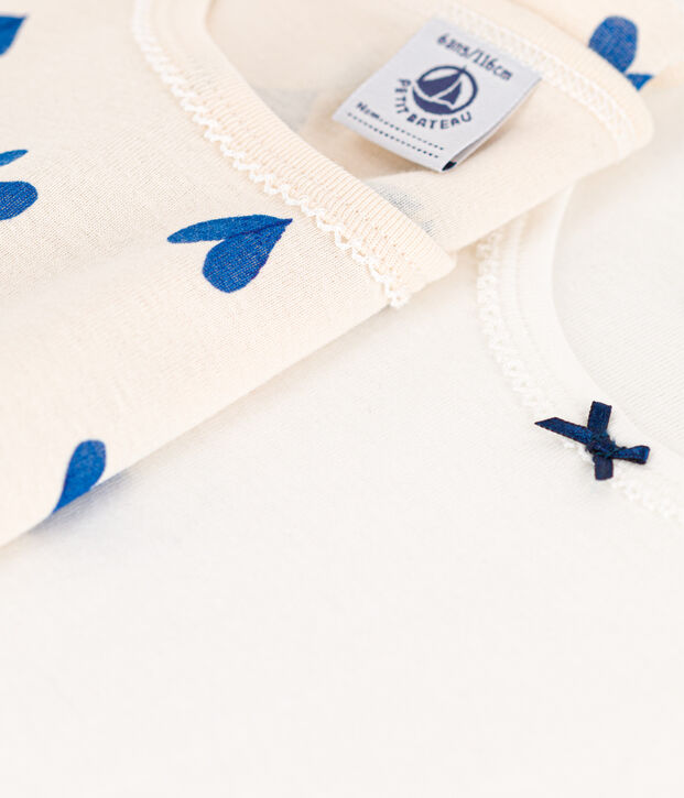 Set van 2 T-shirts met korte mouwen met hart voor meisjes in katoen multicouleur