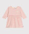 Robe manches longues en tubique bébé rose AVALANCHE/ ROSELINE
