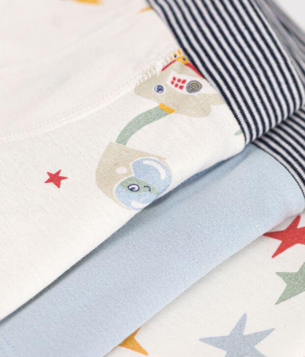Setje met 3 katoenen boxershorts in ruimtethema voor kinderen multicouleur
