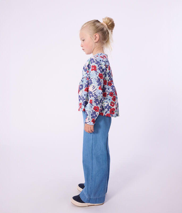 Pantalon enfant en denim bleu