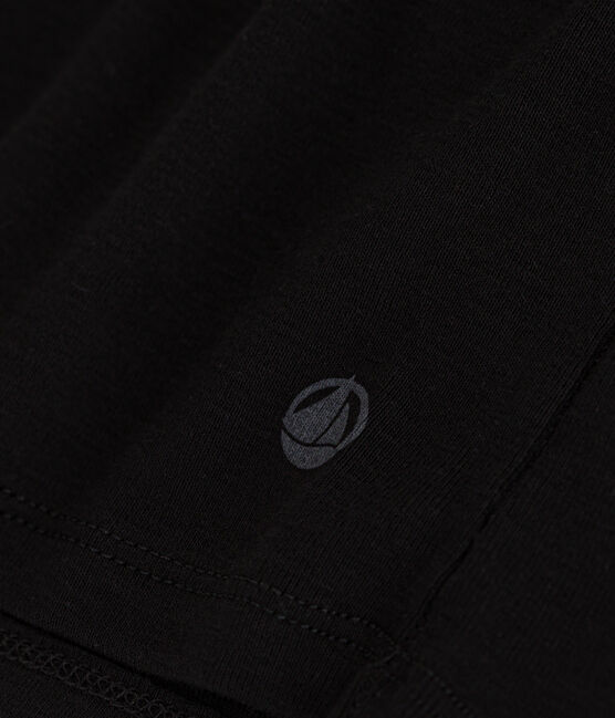 L'ICONIQUE, T-shirt voor dames met cocottesteek in katoen zwart NOIR