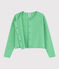 Katoenen cardigan voor meisjes groen ALOEVERA