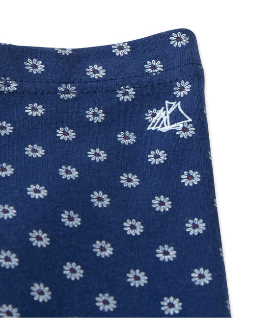 Legging met dessin voor babymeisjes blauw MEDIEVAL/wit MULTICO