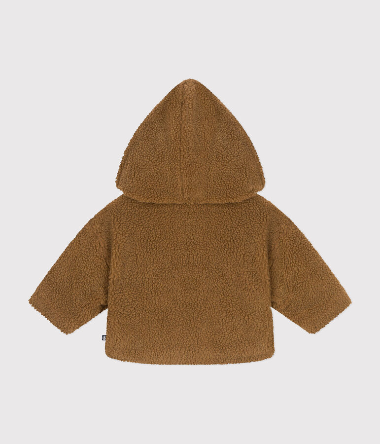 Veste &agrave; capuche en sherpa b&eacute;b&eacute; marron BRINDILLE