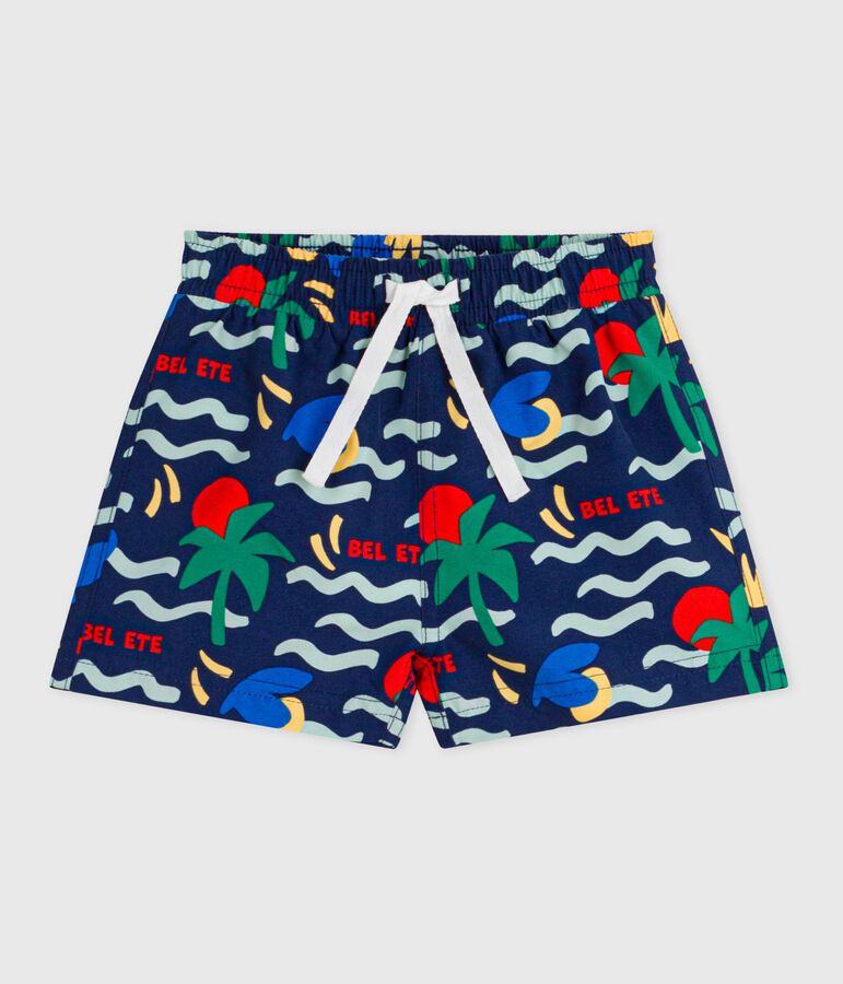 Zwemshort voor baby's met print blauw/multicouleur