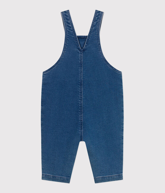 Salopette bébé en jean élasthanne jambes longues bleu BLEU DELAVE