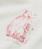 Pyjama fille en bouclette éponge blanc LAIT/rose VIENNE/ MULTICO
