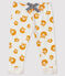 Pantalon en molleton bébé garçon blanc MARSHMALLOW/jaune BOUDOR