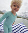 Body jambes longues bébé en laine et coton vert PAUL