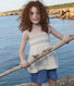 Blouse sans manches en gaze de coton enfant fille