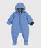 Combipilote b&eacute;b&eacute; en polyester uni bleu