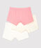 Lot de 3 shorties imprimé coeur petite fille en coton variante 1