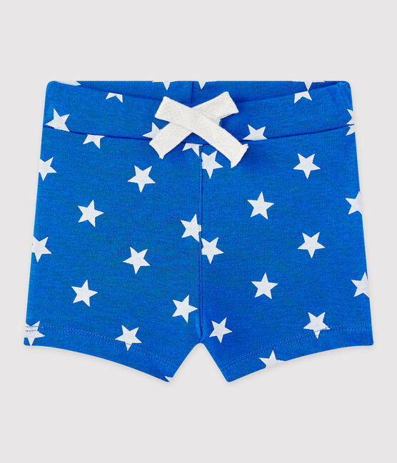 Short bébé garçon imprimé bleu PERSE/blanc MARSHMALLOW