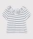 Blouse manches courtes rayée en jersey bébé
