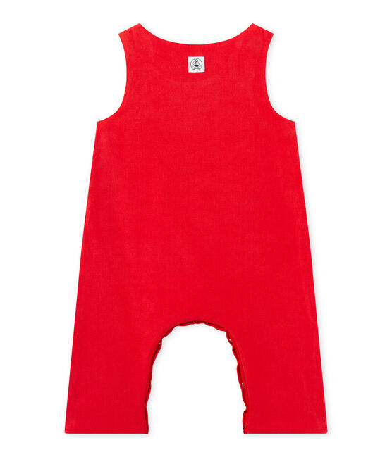 Fluwelen salopette voor babyjongens rood FROUFROU
