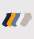 5 paires de chaussettes enfant en coton unies