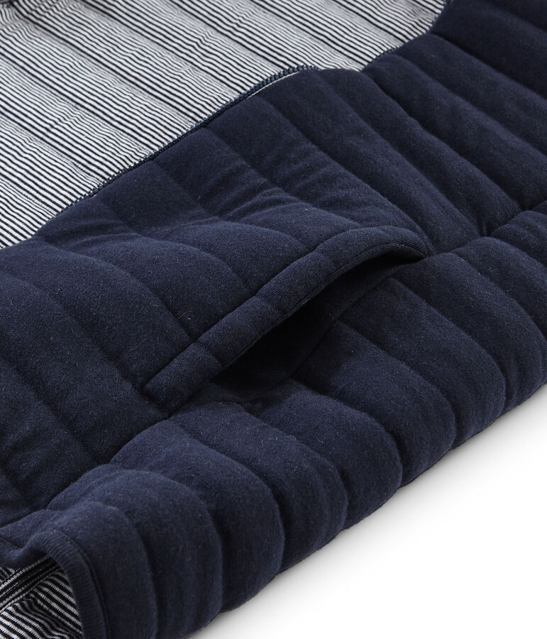 Doudoune sans manche tubique femme bleu