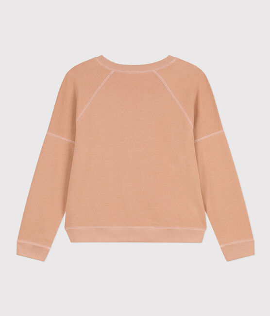 Katoenen sweatshirt voor dames beige VINTAGE