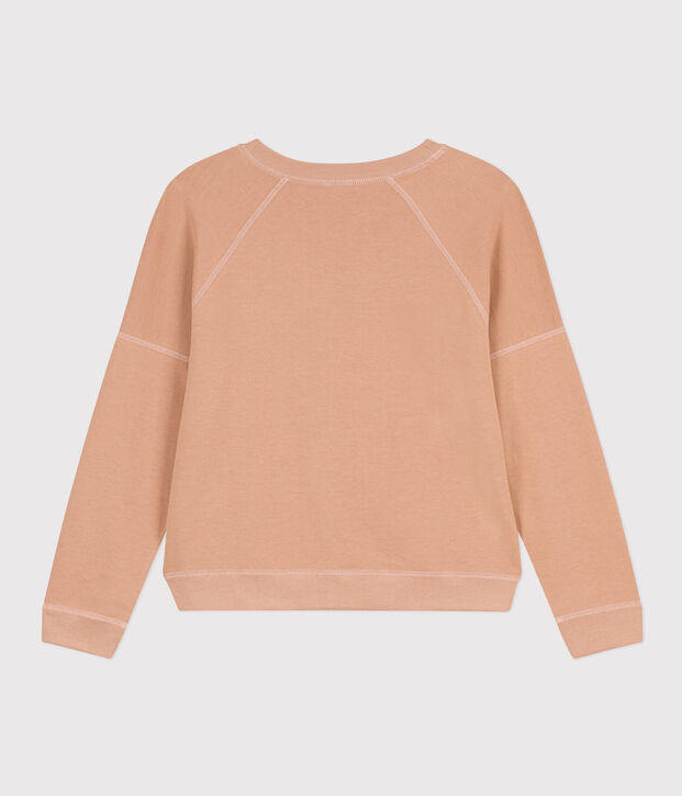 Sweatshirt en coton Femme beige