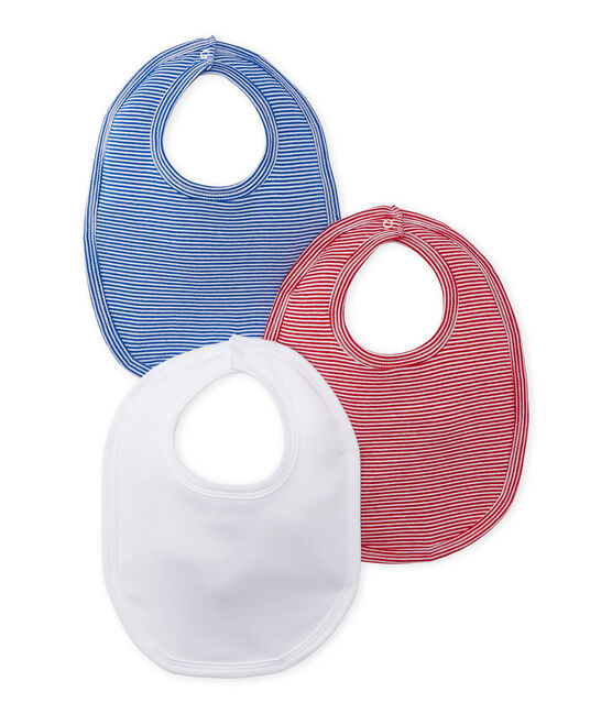 Lot de 3 bavoirs bébé blanc .