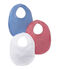 Lot de 3 bavoirs bébé blanc .