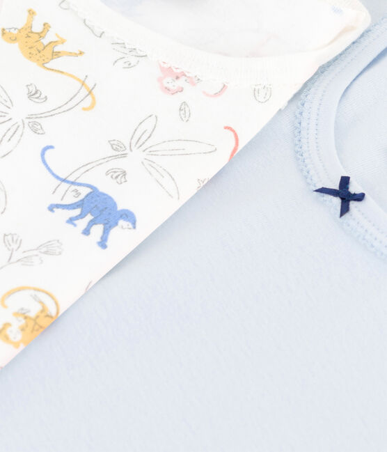 Set van 2 T-shirts met korte mouwen voor meisjes in katoen. variante 1