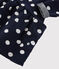 Robe manches longues bébé fille bleu SMOKING/blanc MARSHMALLOW