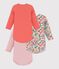 Lot de bodies manches longues en coton imprim&eacute; &agrave; fleurs b&eacute;b&eacute; multicouleur