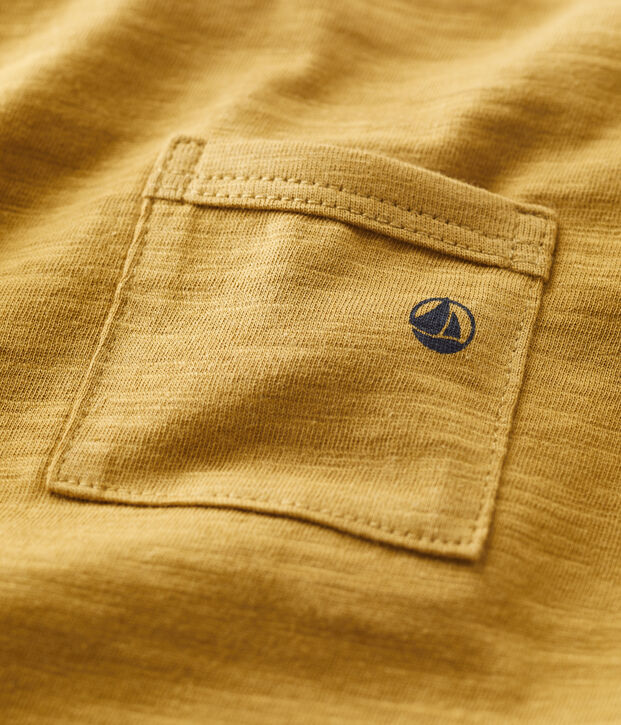 Effen T-shirt met korte mouwen in jerseystof voor baby's geel
