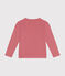 T-shirt met lange mouwen van ribstof voor jongens/meisjes roze ROSEWOOD