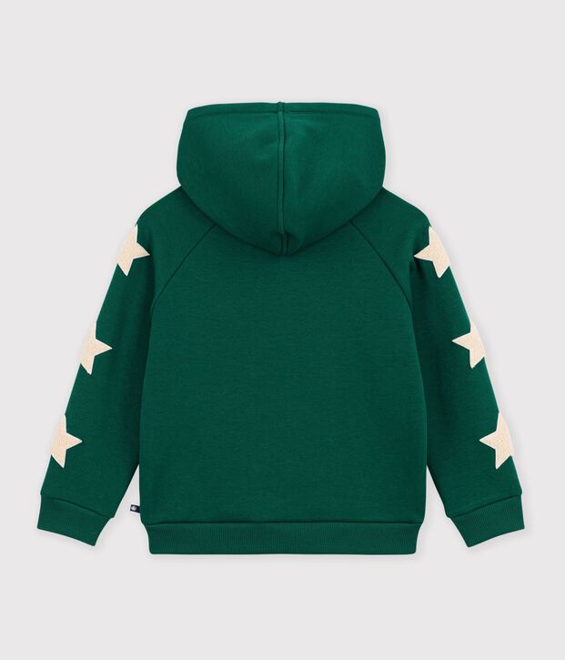 Effen katoenen sweatshirt met kap voor kinderen TREE