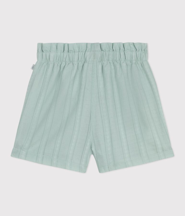 Short b&eacute;b&eacute; en coton uni bleu