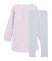 Velours meisjes nachthemd met legging wit MARSHMALLOW/wit MULTICO