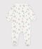 Fleece babypyjama met hondjesprint wit/multicouleur